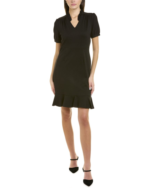 NANETTE Nanette Lepore Women's Ruffle Mini Dress - Very Black - Size 4 - Image 2