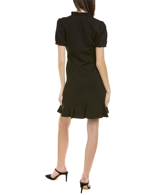 NANETTE Nanette Lepore Women's Ruffle Mini Dress - Very Black - Size 4 - Image 3