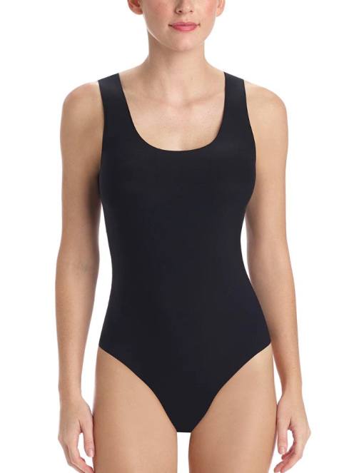 Bar Iii Seamless Scoop-Neck Thong Bodysuit,  Deep Black - Image 2