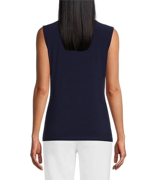 Karen Scott Cotton Boat-Neck Tank Top, M - Image 2