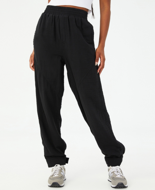 COTTON on Women's Woven Dance Pants Black Size Large - Image 2