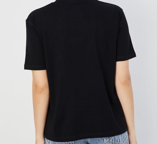 Karen Scott Cotton Split-Neck Top,  - Deep Black XS - Image 2