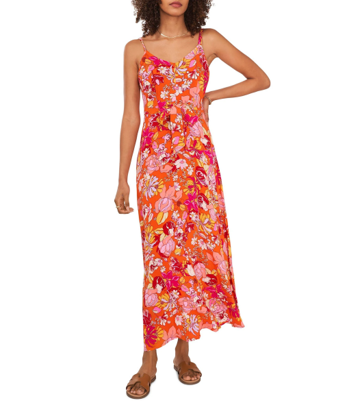 Vince Camuto Women's Floral-Print V-Neck Maxi Dress M - Image 2