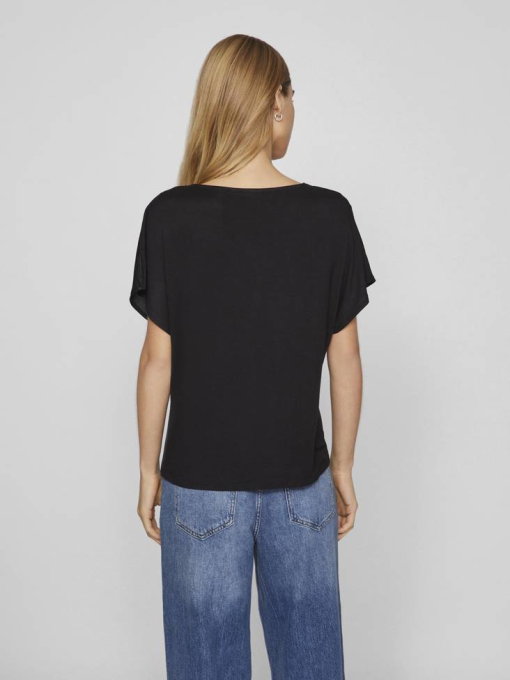 JONES NEW YORK Women's Black Short Sleeve V Neck Top S - Image 2