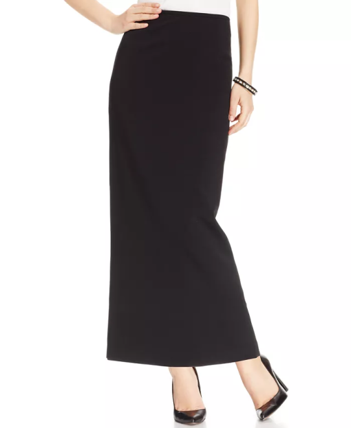 Kasper Crepe Column Skirt - Black 4 - Image 2