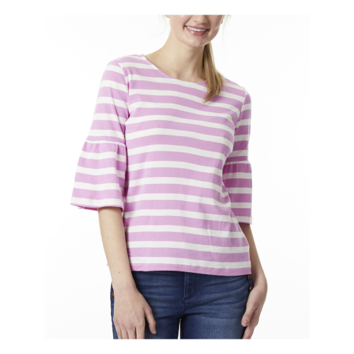 Jones New York Women's Knit Striped Blouse M - Image 2