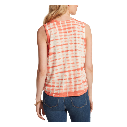 JESSICA SIMPSON Women's Orange Tie Dye Sleeveless Crew Neck Tank Top Juniors M - Image 3