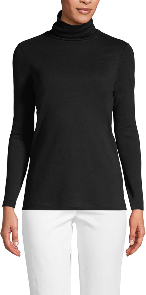 Karen Scott Mock-Neck Top,  - Deep Black L - Image 2