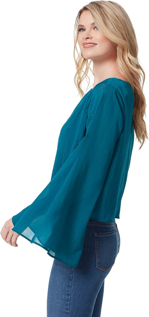 Jessica Simpson Women's Cropped Crewneck Blouse M - Image 4