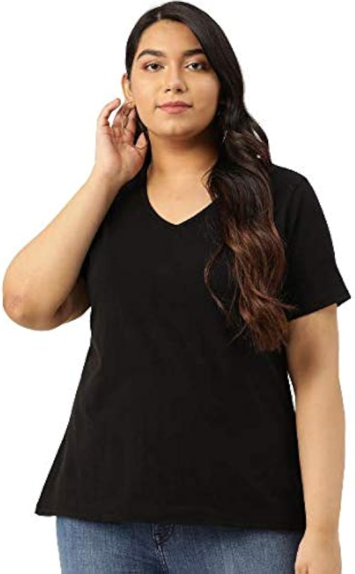 Karen Scott Plus Size Cotton V-Neck Top,   1X - Image 2