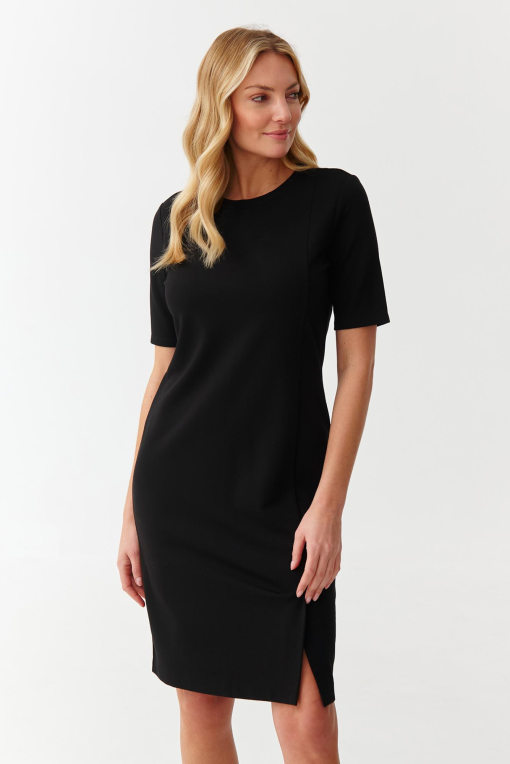 Karen Scott Petite Cotton Boat-Neck Elbow-Sleeve Dress PL - Image 2