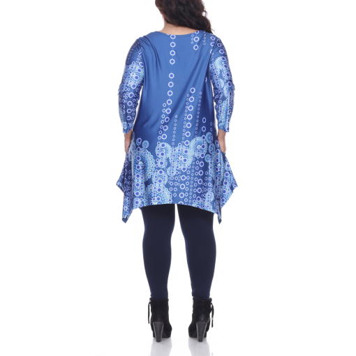 White Mark Plus Size Rella Tunic Top - Blue - 4X - Image 3