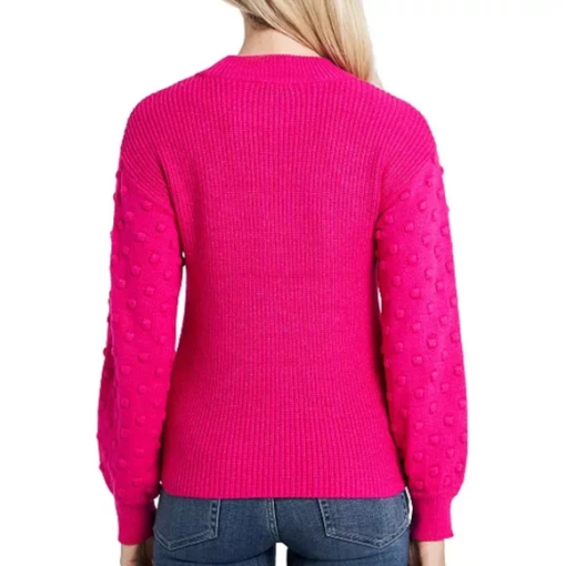 CeCe 3D Polka Dot Sweater - Aurora Pink M - Image 2