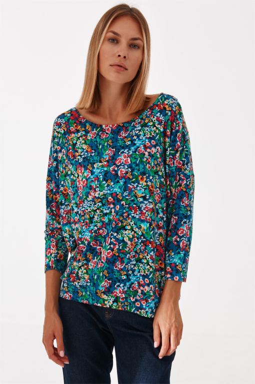 Karen Scott Petite Floral 3/4-Sleeve Top,  M - Image 2