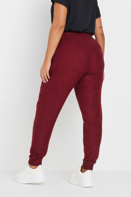 ID Ideology Plus Size Solid Fleece Jogger Pants Maroon Size 2X - Image 3