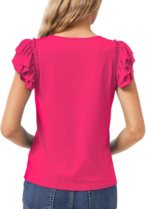 CeCe Women's Ruffled Crewneck Blouse XL - Image 2