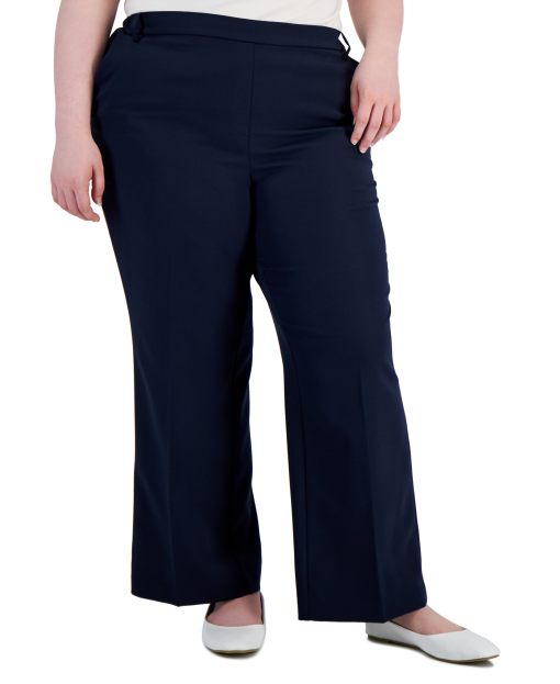 Alfani Plus Size Pull-on Wide-Leg Pants,  - Modern Navy 16W - Image 2