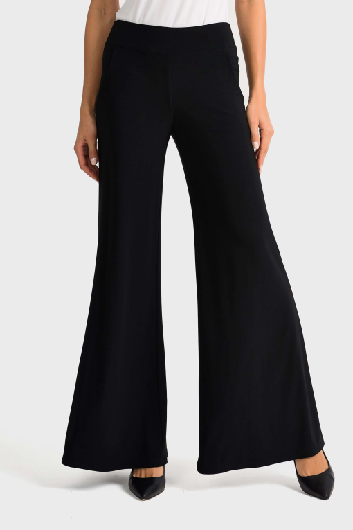 NY Collection Petites Women's Wide Leg Pull on Palazzo Pants PL - Image 2