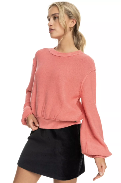 Roxy Juniors’ Loft Music Sweater Tea Rose XS - Image 2