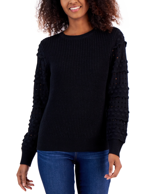 I.n.c. International Concepts Women's Mixed-Knit Sweater, L - Image 2