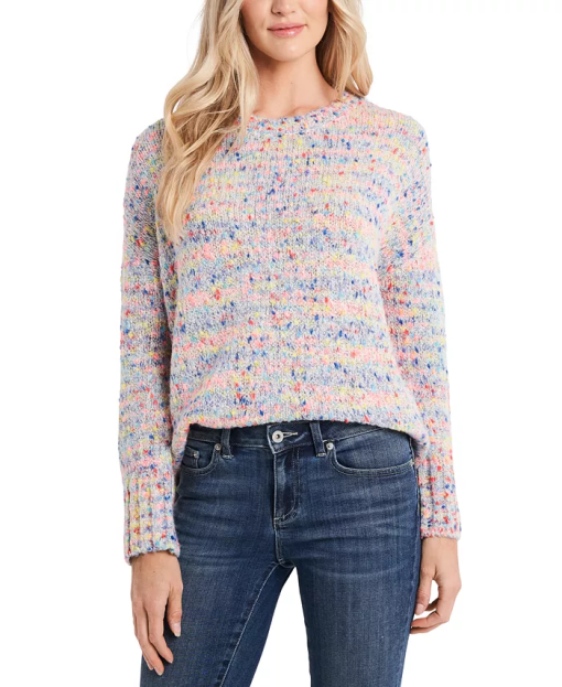 CeCe Rainbow Marled-Knit Sweater M - Image 2