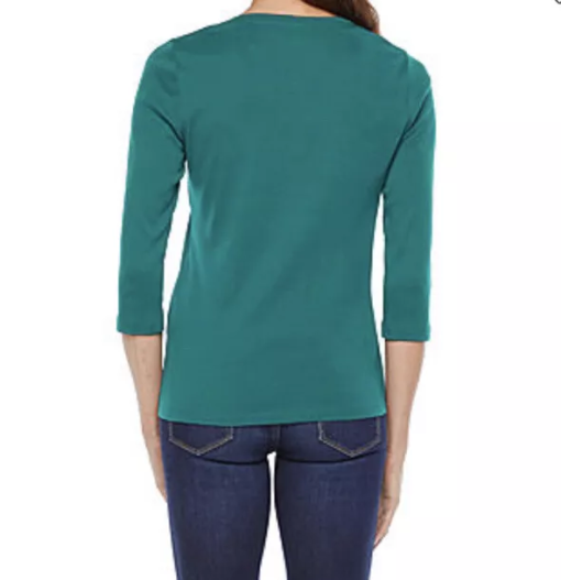 Karen Scott Petite 3/4-Sleeve Top,  PET/LGE - Image 2