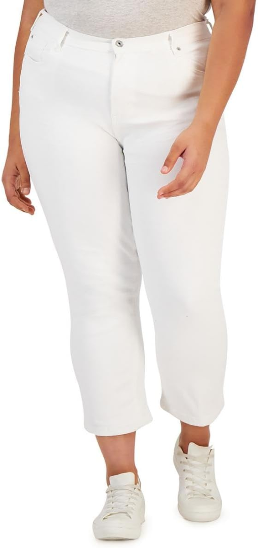 Celebrity Pink Trendy Plus Size Straight-Leg Jeans - White 22 - Image 2