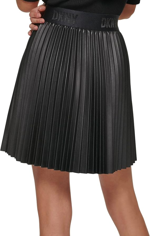 NWOT Dkny Women's Pleated Mini Skirt, Black, XL - Image 3