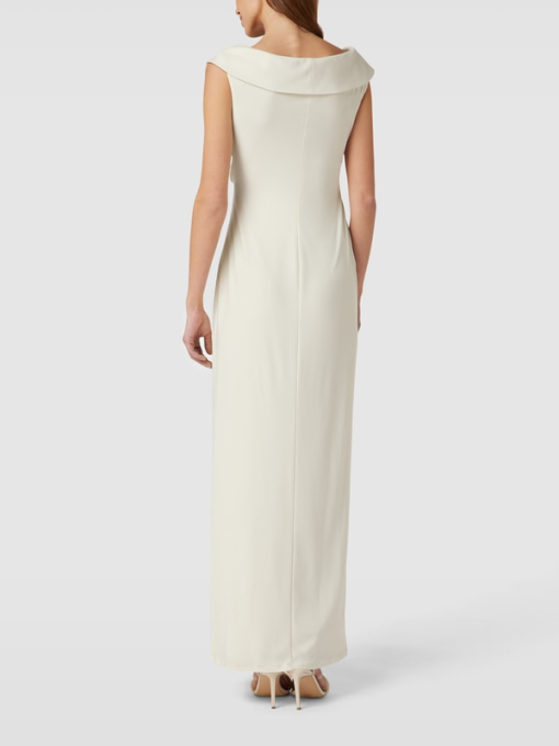 LAUREN Ralph Lauren Jersey Off-the-Shoulder Gown (Mascarpone Cream) Women's Dress 4 - Image 3