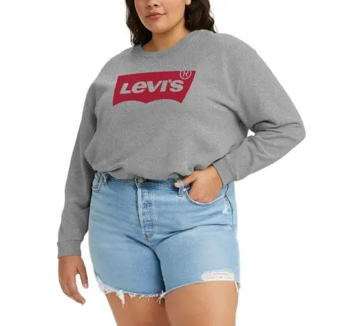 Levis Graphic Crewneck Sweatshirt Grey 2XL