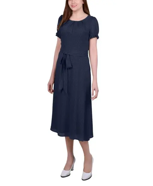 NY Collection Women's Petites Layered Casual MIDI Dress PM