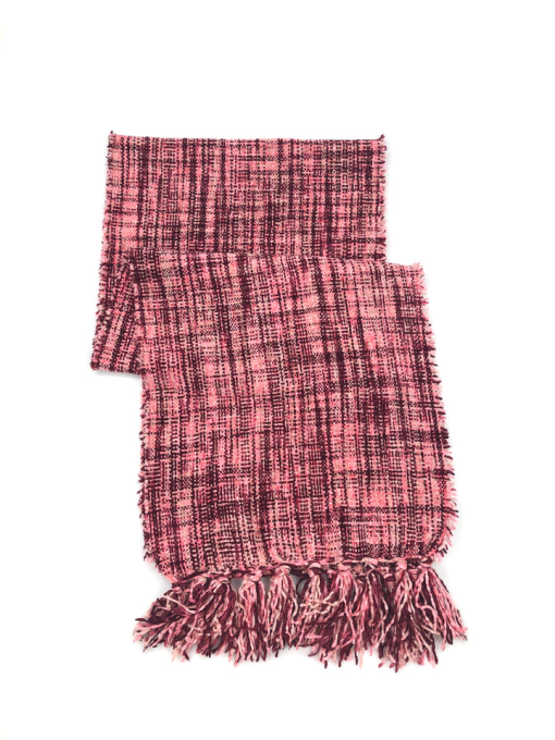 CHARTER CLUB chenille ultra soft space-dyed winter scarf wrap -WINE/BURGUNDY - Image 2