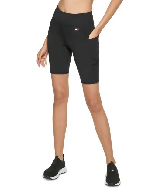 Tommy Hilfiger Womens High-Rise Compression Black XS