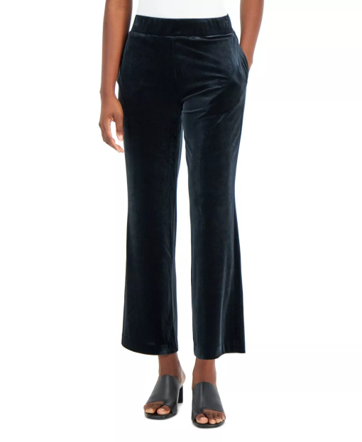 Alfani Petite Velvet Wide-Leg Pants,  PL - Image 2