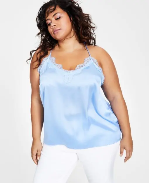 Bar III Trendy Plus Size Lace-Trim Camisole 2X