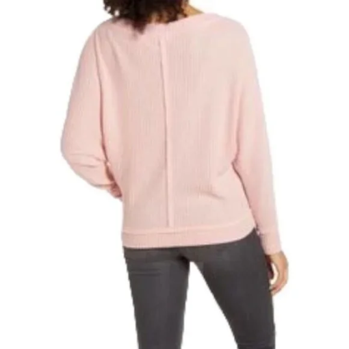 Women's Caslon Dolman Sleeve Thermal Top, Size Medium - Pink M - Image 2