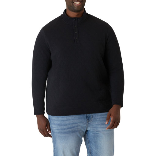 Chaps Men S Quilted Jersey Mock Neck Knit - Sizes XS up to 4XB - Image 2