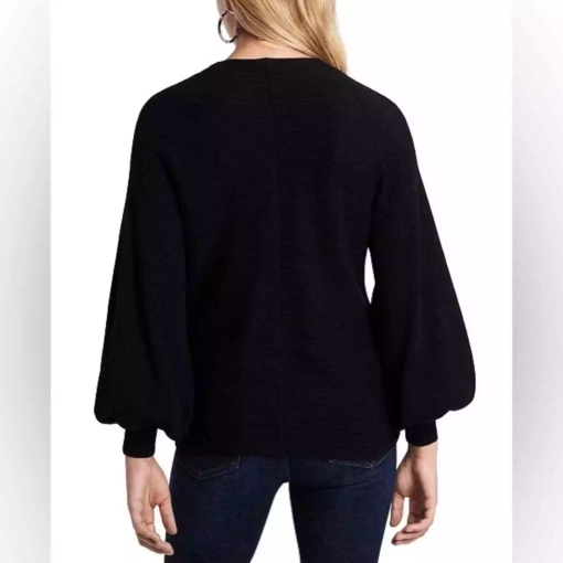 Womens Back Cut-Out Bishop Sleeves Pullover Top XL - Image 3