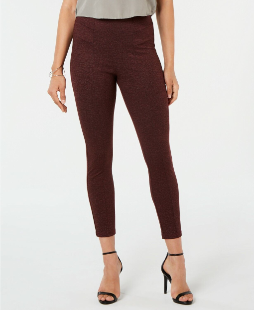 Hue Women S Tweed High-Waist Knit Leggings (Sangria  XXXL - Image 2