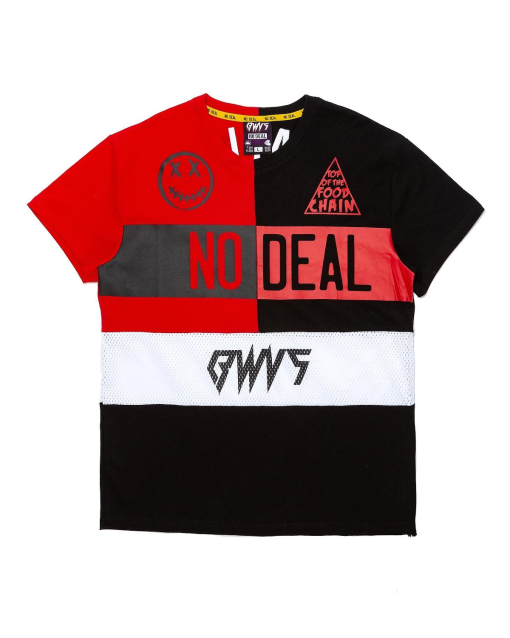 No Deal Men's Split Colorblock Jersey T-Shirt 3XL - Image 2