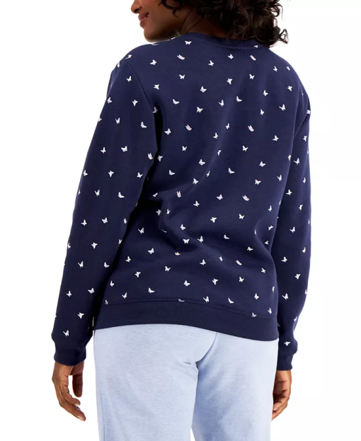 Motherhood Color Block Polka Dots Navy Blue Pullover Sweater 1X - Image 3