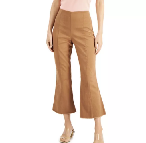 Inc Women's Pants Chestnut Brown Size 16X26 Cropped Flare-Leg Stretch 16 - Image 2