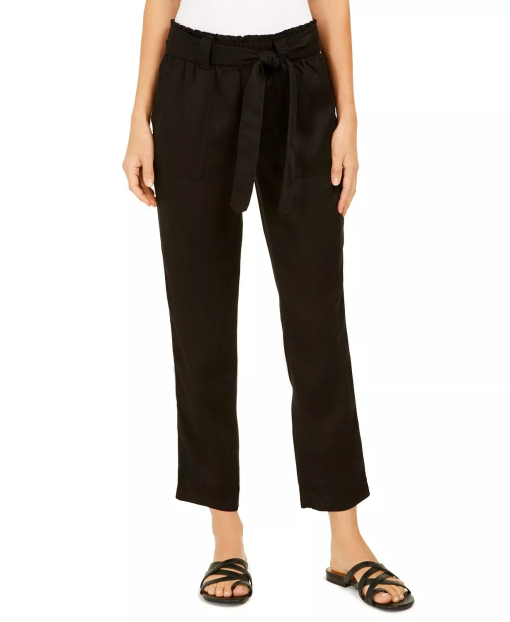 Style & Co Tie-Belted Utility Pants, Deep Black XL - Image 2