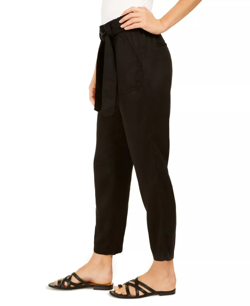 Style & Co Tie-Belted Utility Pants, Deep Black XL - Image 4