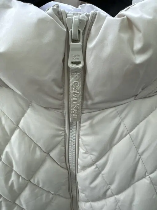 Calvin Klein Women's Side-Panel Hooded Packable Puffer Coat, Oyster, M - Image 2