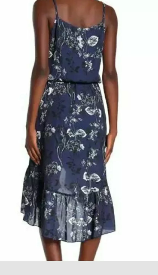 Floral-Print Ruffle High-Low Dress XS - Image 2