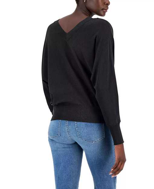 I.n.c. International Concepts Women's V-Neck Sweater,  Deep Black XXL - Image 3