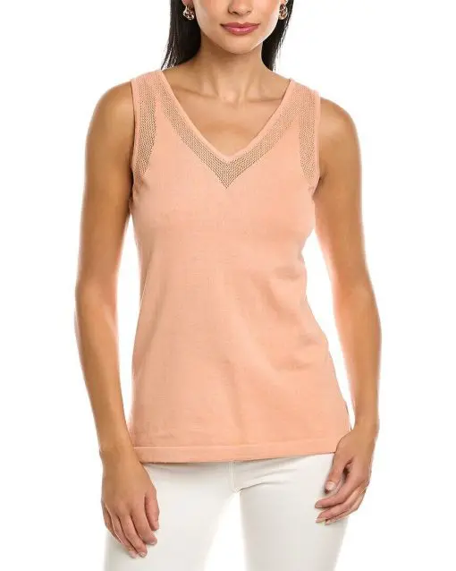 Anne Klein Women's V-Neck Knit Tank Top XL