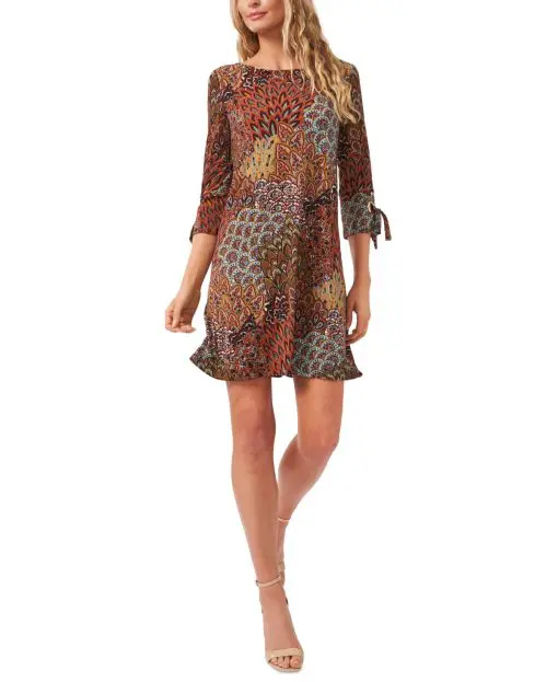 MSK Petite Printed Jersey Shift Dr Spice PXL