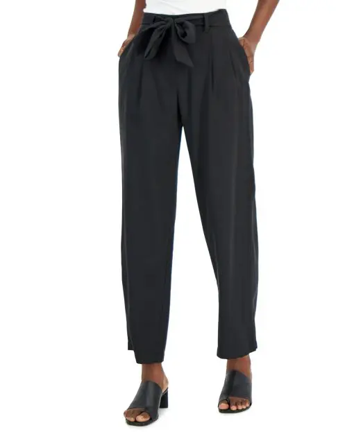 Alfani Women's Tie-Belt Trousers, 4